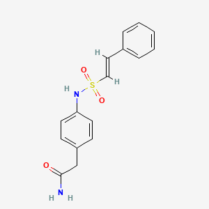 (E)-2-(4-(2-phenylvinylsulfonamido)phenyl)acetamide