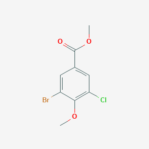 molecular formula C9H8BrClO3 B2447348 Methyl 3-bromo-5-chloro-4-methoxybenzoate CAS No. 1092308-69-4