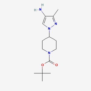 tert-butyl 4-(4-amino-3-methyl-1H-pyrazol-1-yl)piperidine-1-carboxylate