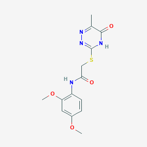 N-(2,4-dimethoxyphenyl)-2-[(5-hydroxy-6-methyl-1,2,4-triazin-3-yl)sulfanyl]acetamide