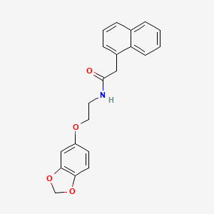 N-(2-(benzo[d][1,3]dioxol-5-yloxy)ethyl)-2-(naphthalen-1-yl)acetamide