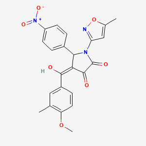 3-hydroxy-4-(4-methoxy-3-methylbenzoyl)-1-(5-methylisoxazol-3-yl)-5-(4-nitrophenyl)-1H-pyrrol-2(5H)-one
