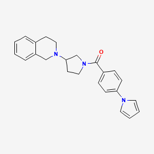(4-(1H-pyrrol-1-yl)phenyl)(3-(3,4-dihydroisoquinolin-2(1H)-yl)pyrrolidin-1-yl)methanone