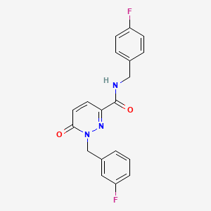 1-(3-fluorobenzyl)-N-(4-fluorobenzyl)-6-oxo-1,6-dihydropyridazine-3-carboxamide