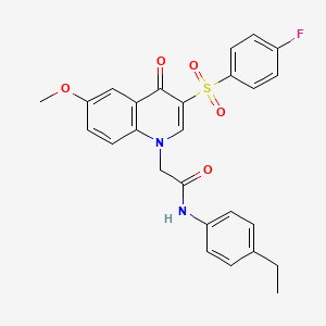 N-(4-ethylphenyl)-2-[3-(4-fluorobenzenesulfonyl)-6-methoxy-4-oxo-1,4-dihydroquinolin-1-yl]acetamide