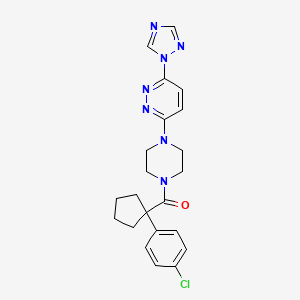 (4-(6-(1H-1,2,4-triazol-1-yl)pyridazin-3-yl)piperazin-1-yl)(1-(4-chlorophenyl)cyclopentyl)methanone