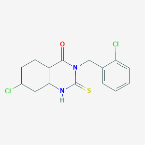 7-Chloro-3-[(2-chlorophenyl)methyl]-2-sulfanylidene-1,2,3,4-tetrahydroquinazolin-4-one