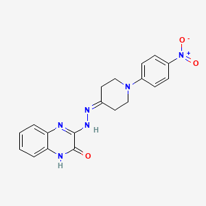 3-{2-[1-(4-nitrophenyl)-4-piperidinylidene]hydrazino}-2(1H)-quinoxalinone