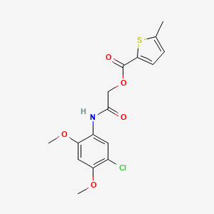 molecular formula C16H16ClNO5S B2447399 [(5-Chloro-2,4-dimethoxyphenyl)carbamoyl]methyl 5-methylthiophene-2-carboxylate CAS No. 1241157-85-6