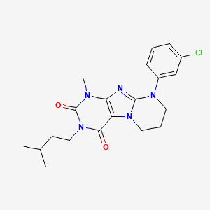 9-(3-chlorophenyl)-3-isopentyl-1-methyl-6,7,8,9-tetrahydropyrimido[2,1-f]purine-2,4(1H,3H)-dione