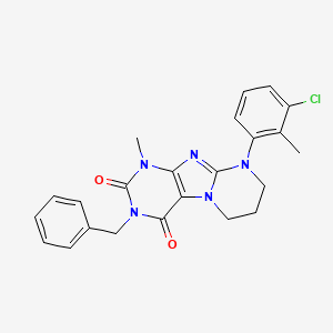 3-benzyl-9-(3-chloro-2-methylphenyl)-1-methyl-6,7,8,9-tetrahydropyrimido[2,1-f]purine-2,4(1H,3H)-dione