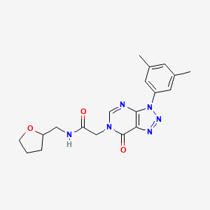 2-(3-(3,5-dimethylphenyl)-7-oxo-3H-[1,2,3]triazolo[4,5-d]pyrimidin-6(7H)-yl)-N-((tetrahydrofuran-2-yl)methyl)acetamide
