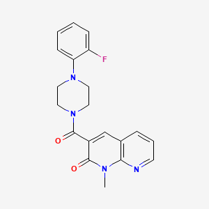 3-(4-(2-fluorophenyl)piperazine-1-carbonyl)-1-methyl-1,8-naphthyridin-2(1H)-one