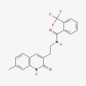 N-(2-(7-methyl-2-oxo-1,2-dihydroquinolin-3-yl)ethyl)-2-(trifluoromethyl)benzamide
