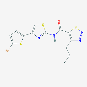 N-(4-(5-bromothiophen-2-yl)thiazol-2-yl)-4-propyl-1,2,3-thiadiazole-5-carboxamide
