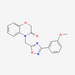 4-((3-(3-methoxyphenyl)-1,2,4-oxadiazol-5-yl)methyl)-2H-benzo[b][1,4]oxazin-3(4H)-one