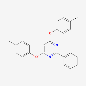 molecular formula C24H20N2O2 B2447426 4,6-Bis(4-methylphenoxy)-2-phenylpyrimidine CAS No. 343373-74-0