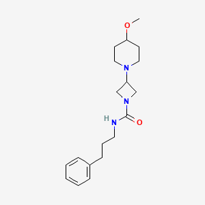 molecular formula C19H29N3O2 B2447428 3-(4-methoxypiperidin-1-yl)-N-(3-phenylpropyl)azetidine-1-carboxamide CAS No. 2034528-30-6