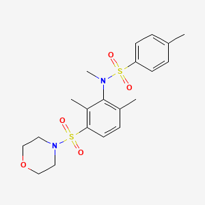 molecular formula C20H26N2O5S2 B2447437 N-(2,6-dimethyl-3-morpholin-4-ylsulfonylphenyl)-N,4-dimethylbenzenesulfonamide CAS No. 327060-95-7
