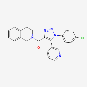 molecular formula C23H18ClN5O B2447438 2-[1-(4-chlorophenyl)-5-(pyridin-3-yl)-1H-1,2,3-triazole-4-carbonyl]-1,2,3,4-tetrahydroisoquinoline CAS No. 1207027-60-8