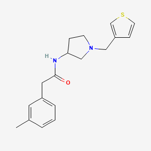 2-(3-methylphenyl)-N-{1-[(thiophen-3-yl)methyl]pyrrolidin-3-yl}acetamide