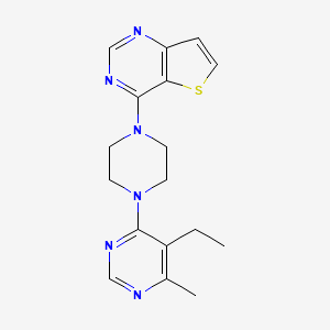 4-[4-(5-Ethyl-6-methylpyrimidin-4-yl)piperazin-1-yl]thieno[3,2-d]pyrimidine