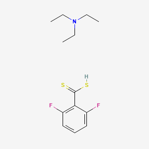 molecular formula C13H19F2NS2 B2447474 N,N-Diethylethanamine;2,6-difluorobenzenecarbodithioic acid CAS No. 1078611-27-4