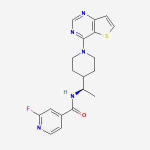 2-Fluoro-N-[(1R)-1-(1-thieno[3,2-d]pyrimidin-4-ylpiperidin-4-yl)ethyl]pyridine-4-carboxamide