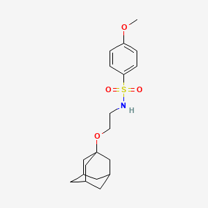molecular formula C19H27NO4S B2447480 (2-Adamantanyloxyethyl)[(4-methoxyphenyl)sulfonyl]amine CAS No. 446028-82-6