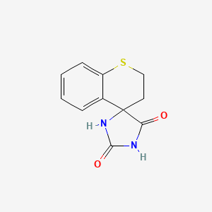 molecular formula C11H10N2O2S B2447497 2,3-Dihydrospiro[1-benzothiopyran-4,4'-imidazolidine]-2',5'-dione CAS No. 66892-42-0
