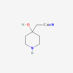 molecular formula C7H12N2O B2447499 2-(4-Hydroxypiperidin-4-yl)acetonitrile CAS No. 1511824-36-4
