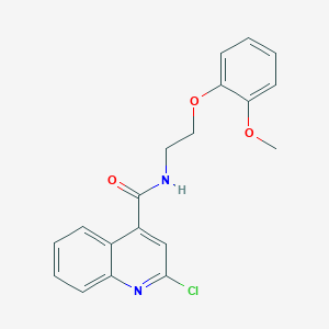 molecular formula C19H17ClN2O3 B2447501 2-chloro-N-[2-(2-methoxyphenoxy)ethyl]quinoline-4-carboxamide CAS No. 1062168-44-8