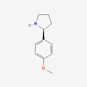 molecular formula C11H15NO B2447505 (S)-2-(4-甲氧基苯基)吡咯啉 CAS No. 1217825-97-2