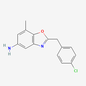 B2447512 2-(4-Chlorobenzyl)-7-methyl-1,3-benzoxazol-5-amine CAS No. 1315371-55-1