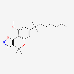 molecular formula C22H31NO3 B2447522 7-(1,1-二甲基庚基)-9-甲氧基-4,4-二甲基-4H-[1]苯并吡喃[3,4-d]异噁唑 CAS No. 1949726-13-9