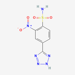 molecular formula C7H6N6O4S B2447523 2-nitro-4-(1H-1,2,3,4-tetrazol-5-yl)benzene-1-sulfonamide CAS No. 1909316-08-0