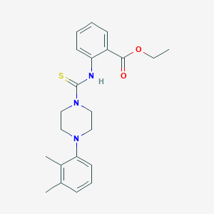 molecular formula C22H27N3O2S B2447524 ethyl 2-{[4-(2,3-dimethylphenyl)piperazine-1-carbothioyl]amino}benzoate CAS No. 892274-65-6