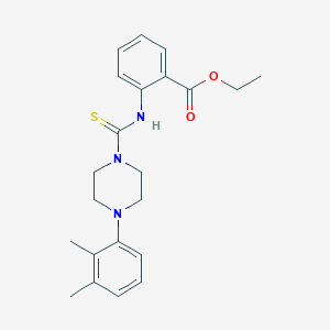 molecular formula C22H27N3O2S B2447524 Ethyl 2-({[4-(2,3-dimethylphenyl)piperazin-1-yl]carbonothioyl}amino)benzoate CAS No. 892274-65-6