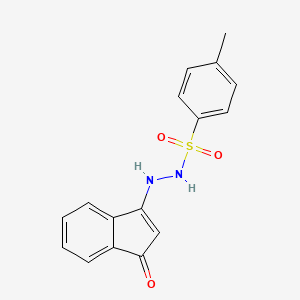 molecular formula C16H14N2O3S B2447525 3-(2-((4-甲基苯基)磺酰基)肼基)茚-1-酮 CAS No. 1274892-59-9