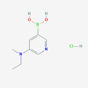 molecular formula C8H14BClN2O2 B2447526 5-(Methylethylamino)pyridine-3-boronic acid hydrochloride CAS No. 2096334-91-5
