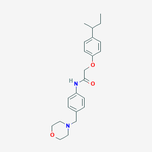molecular formula C23H30N2O3 B244753 2-(4-sec-butylphenoxy)-N-[4-(4-morpholinylmethyl)phenyl]acetamide 