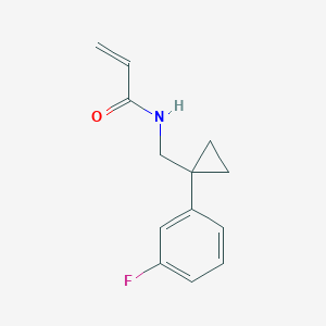 molecular formula C13H14FNO B2447530 N-[[1-(3-Fluorophenyl)cyclopropyl]methyl]prop-2-enamide CAS No. 2179444-47-2