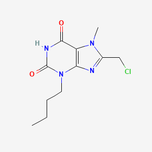 molecular formula C11H15ClN4O2 B2447535 3-butyl-8-(chloromethyl)-7-methyl-2,3,6,7-tetrahydro-1H-purine-2,6-dione CAS No. 848369-62-0