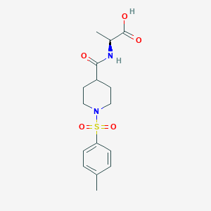 molecular formula C16H22N2O5S B2447541 (2S)-2-[[1-(4-methylphenyl)sulfonylpiperidine-4-carbonyl]amino]propanoic acid CAS No. 956683-71-9