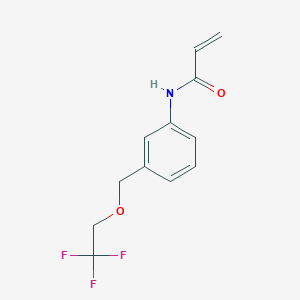 molecular formula C12H12F3NO2 B2447544 N-[3-(2,2,2-Trifluoroethoxymethyl)phenyl]prop-2-enamide CAS No. 2305527-40-4