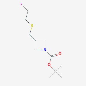 molecular formula C11H20FNO2S B2447546 Tert-butyl 3-{[(2-fluoroethyl)sulfanyl]methyl}azetidine-1-carboxylate CAS No. 2044713-21-3