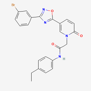 2-(5-(3-(3-bromophenyl)-1,2,4-oxadiazol-5-yl)-2-oxopyridin-1(2H)-yl)-N-(4-ethylphenyl)acetamide