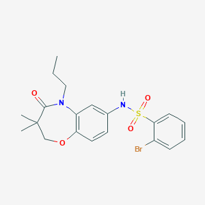 2-bromo-N-(3,3-dimethyl-4-oxo-5-propyl-2,3,4,5-tetrahydrobenzo[b][1,4]oxazepin-7-yl)benzenesulfonamide