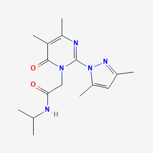 2-(2-(3,5-dimethyl-1H-pyrazol-1-yl)-4,5-dimethyl-6-oxopyrimidin-1(6H)-yl)-N-isopropylacetamide