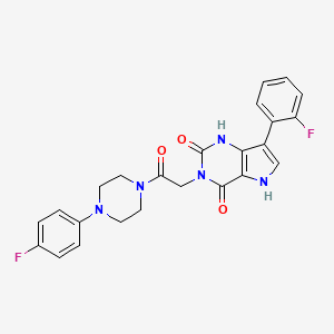 7-(2-fluorophenyl)-3-(2-(4-(4-fluorophenyl)piperazin-1-yl)-2-oxoethyl)-1H-pyrrolo[3,2-d]pyrimidine-2,4(3H,5H)-dione